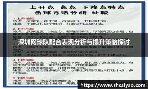 深圳网球队配合表现分析与提升策略探讨
